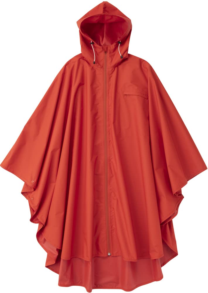 

Потому что Rain полиэстеровый дождевик с местом для хранения, доступный в U-DAY пончо, стильный, оверсайз, унисекс, водоотталкивающий чехол, красный.