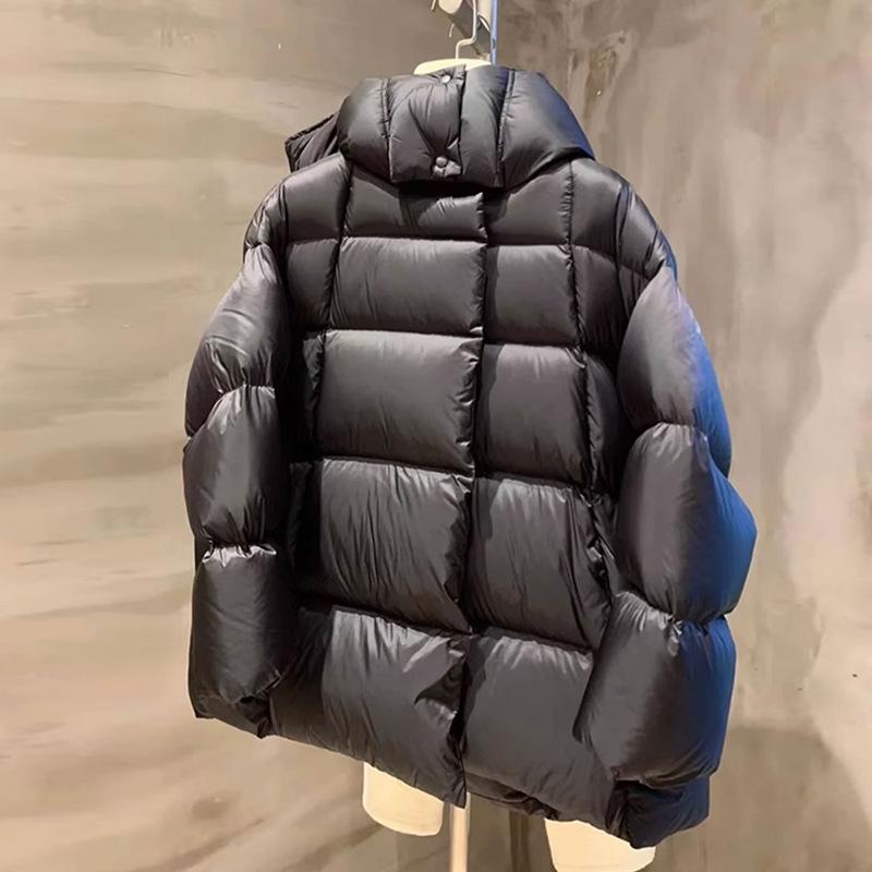 Premium light luxury 90 white duck down medium and long down jacket women's 2024 new thickened gutless fluffy puff bread jacket