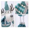 Retractable Blue Santa Claus, Snowman & Elk Christmas Ornaments