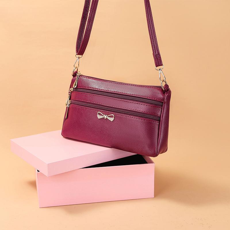 Crossbody Middle-aged Mom Bag, Casual Women's Bag, Solid-color Phone Bag, Loose Change, Large-capacity Single-shoulder Bag, Trendy