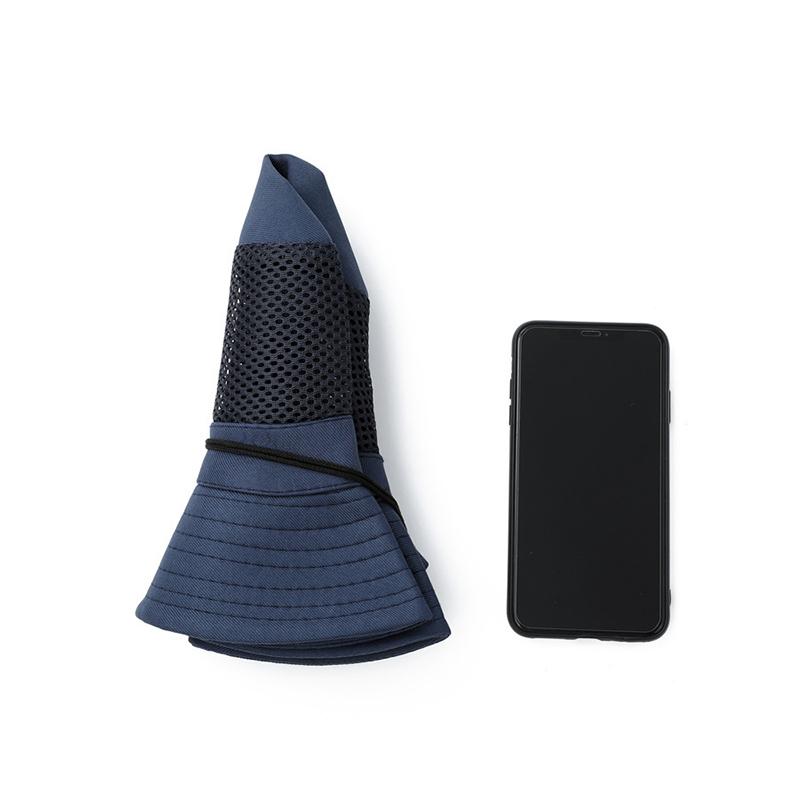 Wide Brim Mesh and Fabric Panama Style Bucket Hat for Outdoor Activities