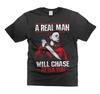 Mens Funny Halloween Tee A Real Man Will Chase After You Shirt Halloween Shirt