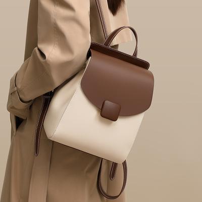 Batoh na podzim a zimu nový dámský malý batoh z pravé kůže cestovní velkokapacitní dojíždění vysokoškoláci cestovní školní taška