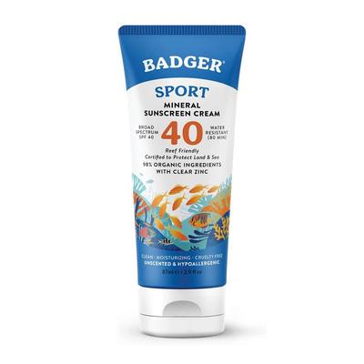 Sport Mineral Güneş Kremi Şeffaf Çinko ile SPF 40 Kokusuz, 2.9 fl oz