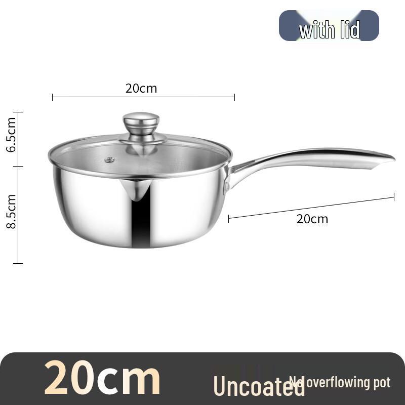 

Miling 20CM 304 Stainless Steel Yukihira Pot with Lid