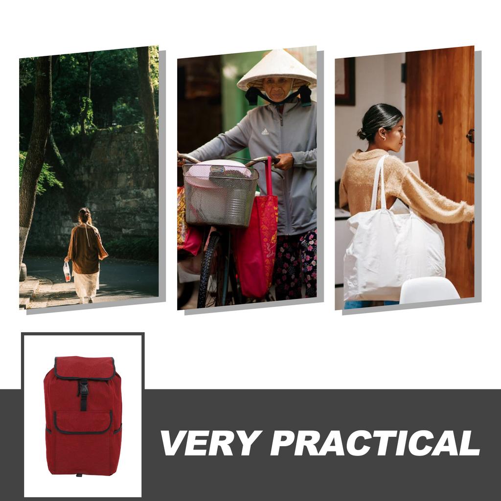 Shopping Cart Bag Oxford Cloth Thickened Foldable Trolley Replacement Large Capacity Grocery Travel Tote Waterproof Spare Bag