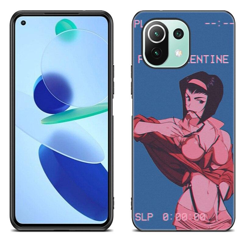 Carcasa de telefon Space Cowboy Bebop pentru Xiaomi Mi 11 Lite NE 11i 10T 11T Pro A2 A3 Lite POCO F3 M3 M4 C31 X3 Pro NFC GT Husa neagra
