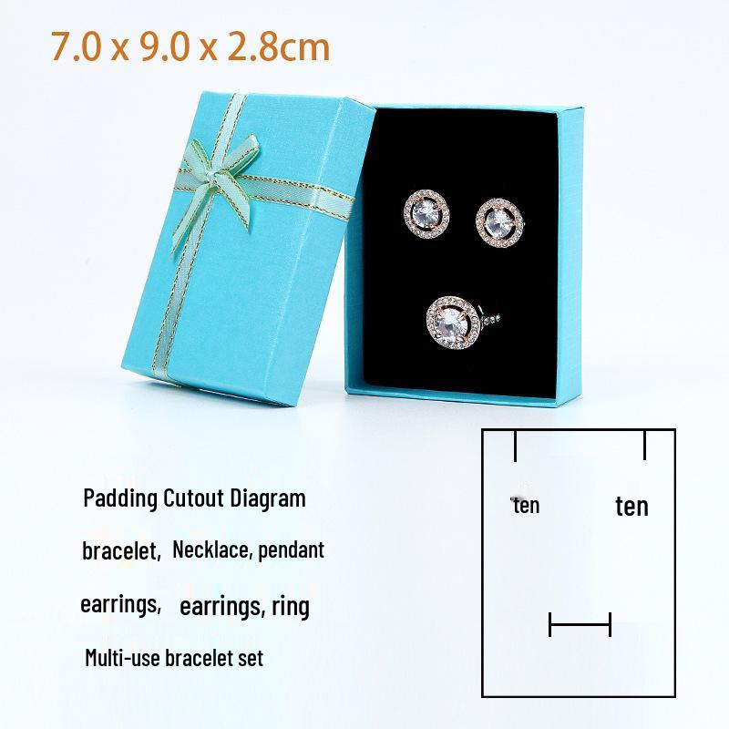 Gold-Edged Jewelry Gift Box: 7x9x2.8 Necklace Packaging