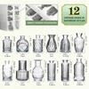 12Pcs Glass Bud Vases Small Vases for Centerpieces Mini Flower Vases Bulk for Rustics Wedding Home Table Decorations