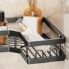 1Pc/3Pcs/5Pcs Wall Mounted Corner Storage Shelf Carbon Steel Shampoo Storage Rack  For Home