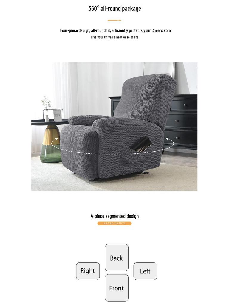 Thickened Non-Slip Sofa Cover for Massage Recliner Chair, Pet & Dirt Resistant.