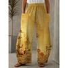 Everyday Casual Floral Print Loose Pants