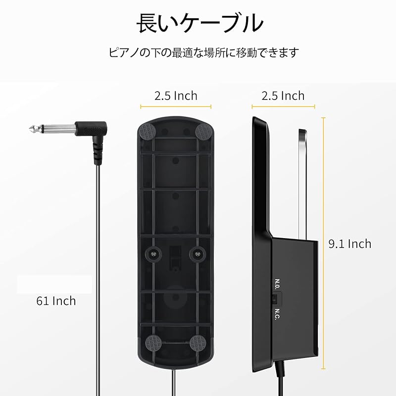 Donner Damper Pedal, Sustain Pedal, Keyboard Pedal, Foot Pedal, Switch, Compatible with Electronic Pianos, DSP-001