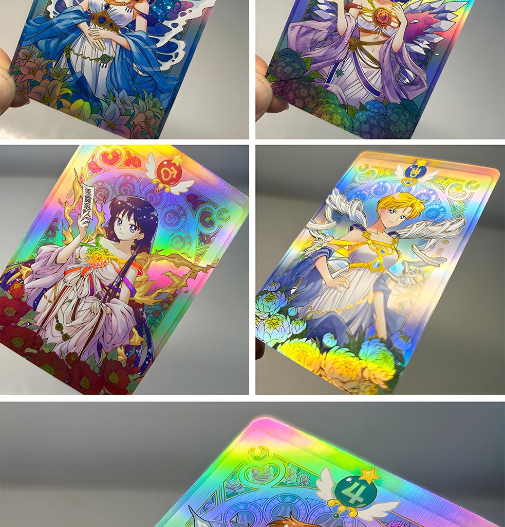 diy 10pcs/set Sailor Moon Tsukino Usagi Self Control Collect Signature Trading Flash Card Anime Cartoon Christmas Gift To10
