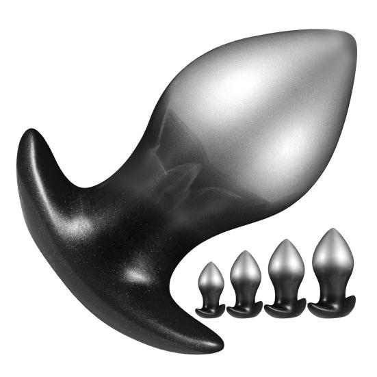 Silicone Anal Plugs Body-Safe Graduated Size Butt Plugs for Beginners Advanced Ergonomic Flexible Reusable Discreet Adult Toy