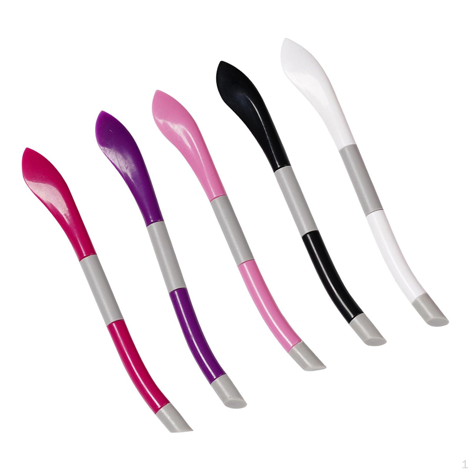 

5 Pieces Round Tipped Cuticle Pusher Portable Manual Manicure Pedicure for Salon