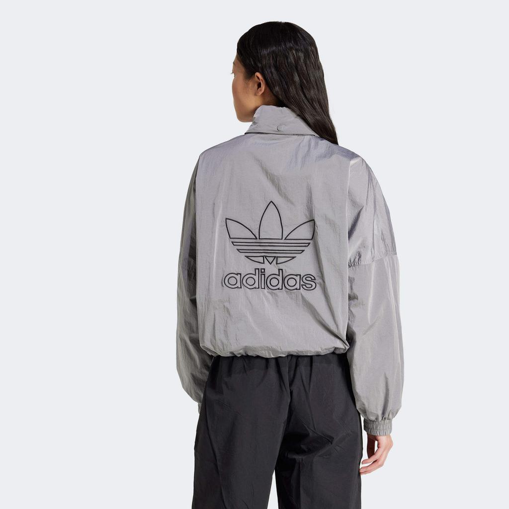 adidas Originals Moda Versatile Giacca a Maniche Lunghe con Collo Alto Giacca da Donna Grigio JD2584