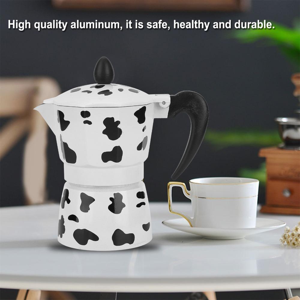Portable Aluminium Coffee Pot Aluminium Stovetop Espresso Maker Moka Pot  Coffee Shop 150ml