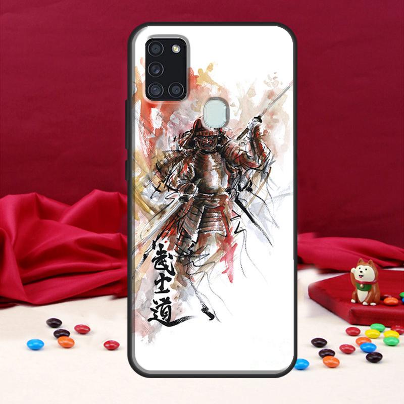Japanischer Bushido Samurai-Fall für Samsung Galaxy A34 A54 A14 A12 A22 A32 A52 A51 A71 A50 A53 A73 A13 Rückseite