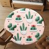 1pc Cactus Pattern Round Chair mat office Area Rug - Non-Slip, Floor Mat for Office, Bedroom, Ideal home decor gift p0105065