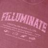 FILLUMINATE Damaged Graphic Pigment T-Shirt - Wine