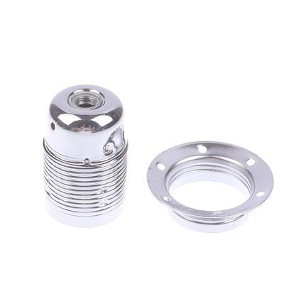 Suporte de Lâmpada Metálico E27 Soquete de Lâmpada Vintage Polido Base de Lâmpada DIY Adaptador de Rosca Retro Suporte de Lâmpada Para Luminária