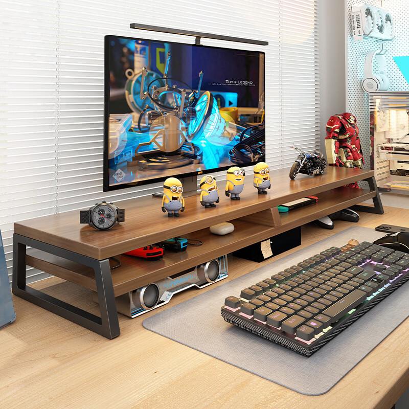 OLOEY Dual-Layer Monitor Riser with Desk Organizer