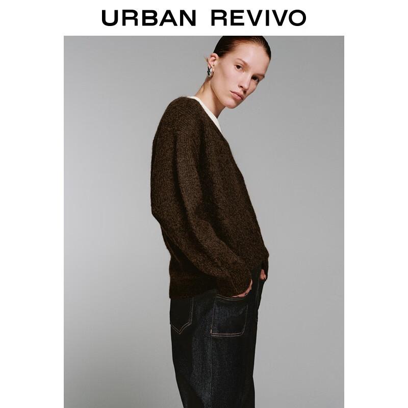 UR Damen Strickpullover im Faux-Zweiteiler-Look