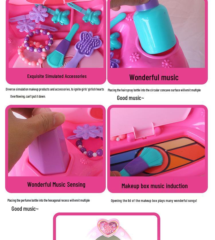 Princess Makeup Vanity: Colorful Children's Dressing Table Toy for Girls Aged 6-8 - Perfect Birthday Gift