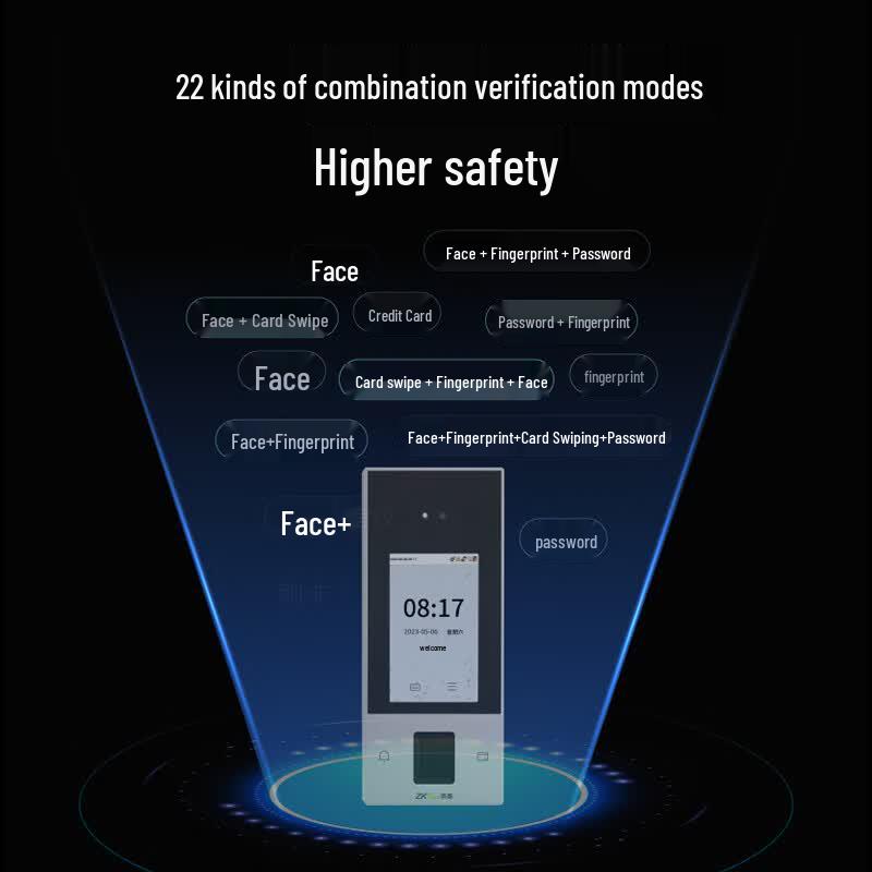 ZKTECO xface320 Dynamic Face and Fingerprint Access Control Terminal CN plug (adapter included)