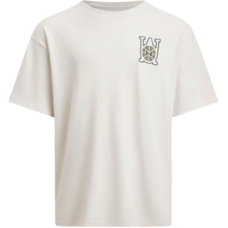 

Under Armour Hoops SS25 Courtside Простая Мода Универсальная Футболка с Коротким Рукавом Мужские Топы 6003686-110 S