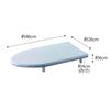 Yamazaki Tabletop Ironing Board with W46 x D26 x Comfortable Product 5789 Legs, Boat-Shaped, Aluminum, Small, Silver, Approx. H6cm, Hanging, Number