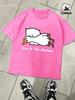 Goose Live In The Moment Design Washed Man TShirt Sport Fashion Short Sleeve ONeck Loose Cotton Clothing Unisex Soft Top
