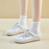 Summer Half Tray White Shoes New Korean Version Ins Female Students Mesh Breathable Height Increase Casual Board Shoes K3903