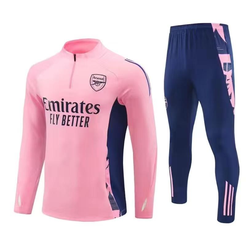 Höst Och Vinter Het Manchester United Träningsställ Arsenal Långärmad Halvdragkedja Fotbollströja Barns Vuxen Kostym