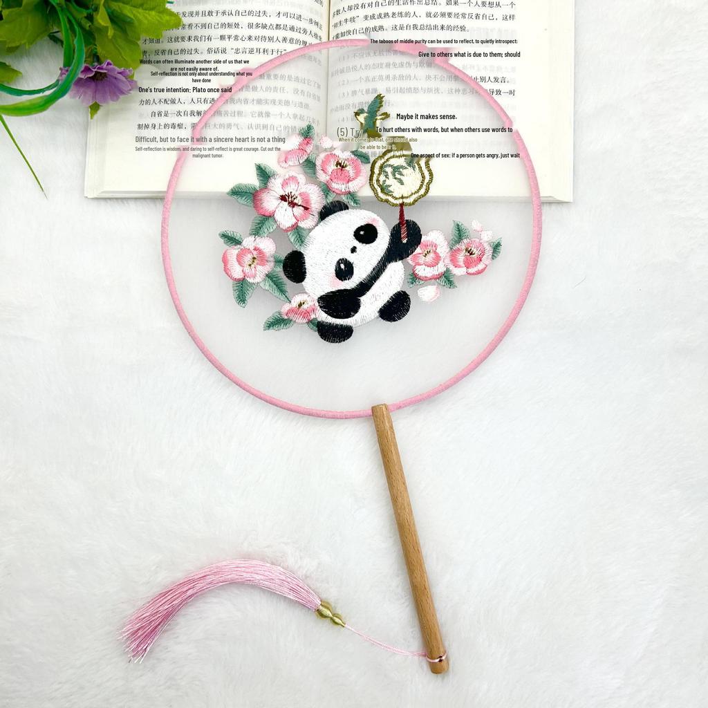 Ancient Style Single-Sided Suzhou Embroidery Dance Fan