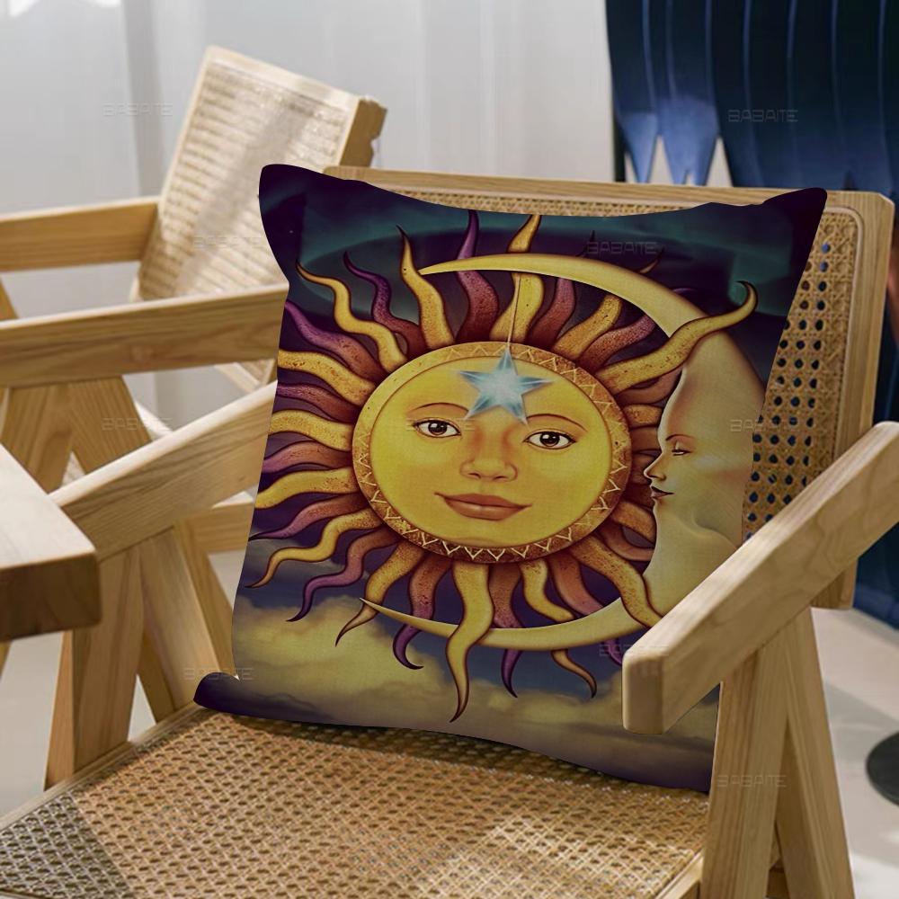 Sun Celestial Moon Bohemian Cushion Cover Pillowcase Upholstery Sofa Throw Pillow Home Decor Pillowcas