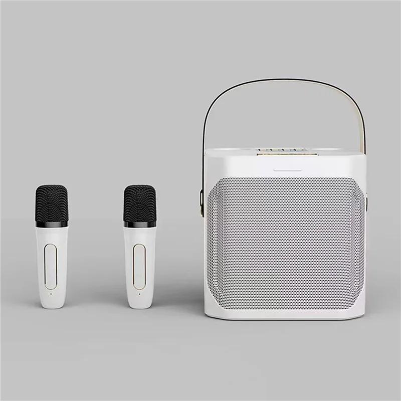 High Power Karaoke Machine Portable Wireless Bluetooth 5.0 Speaker System With Dual Microphone Home TV KTV Set Support TF Card
