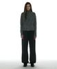 PARTIMENTO WOMEN Drawstring Rounding Slacks_Charcoal
