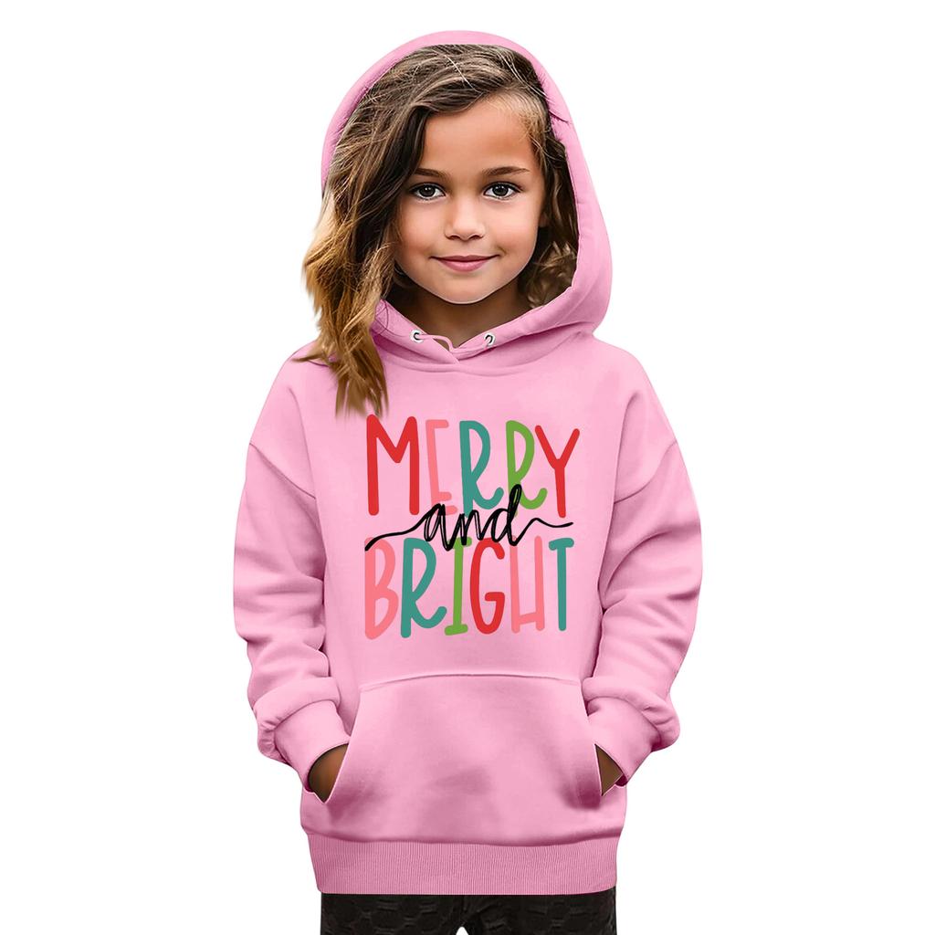 Sweatshirts For Teen Girls Hoodies Long Sleeve Drawstring Pullover Cute Printed Oversized Hoodie Christmas