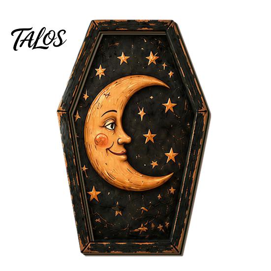 Spooky Fireplace Accents Vintage Halloween Wooden Table Decoration, Rustic Black Cat Ghost Skeleton Pumpkin Decorations Desktop Block Sign for
