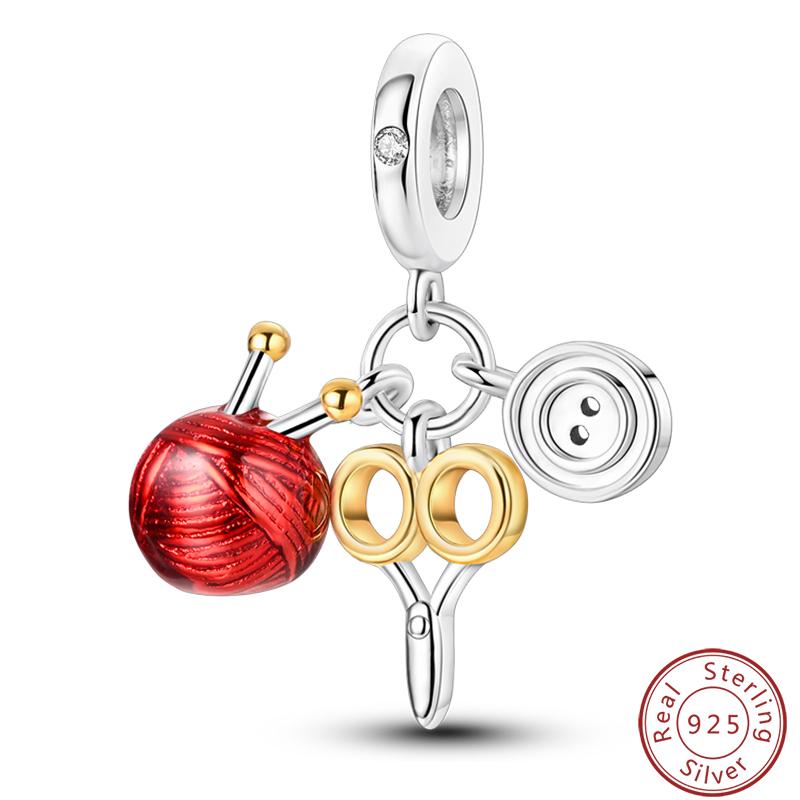 Copper Romantic Christmas Snowman Gingerbread Santa Claus Charms Bead Fit 3Mm Diy Fine Jewelry Accessories