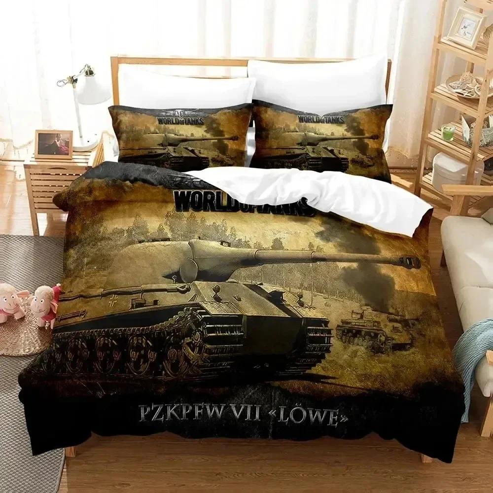 Comforter Game World Of Tanks Bedding Set 3D Printed Suitable For Bedroom Kids Home Textile