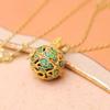 Hollow out Enamel Box Necklace Luxury Jewelry DIY Making Charms DIY Trinkets Accessories  Women