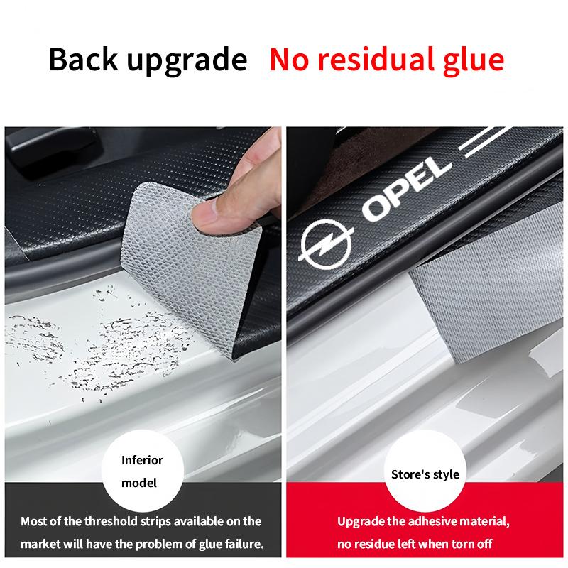 New Car 3D Carbon Flber Car Door SIll Protector Scratch Proof Tape For Opel Insignia Astra Antara Meriva Zafira H G Corsa