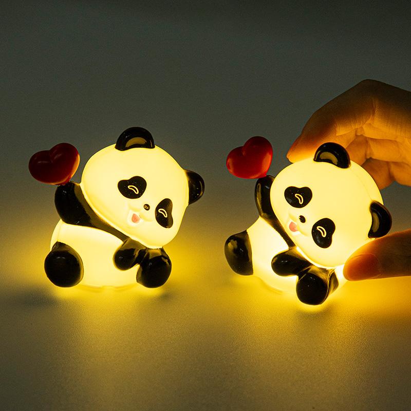 Lámpara de Mesa de Pascua Accesorio de Mesa Lámpara de Panda Linda Recuerdos de Boda Regalos para Fiesta de Panda Decoración de Halloween Accesorio de Lámpara de Dormitorio