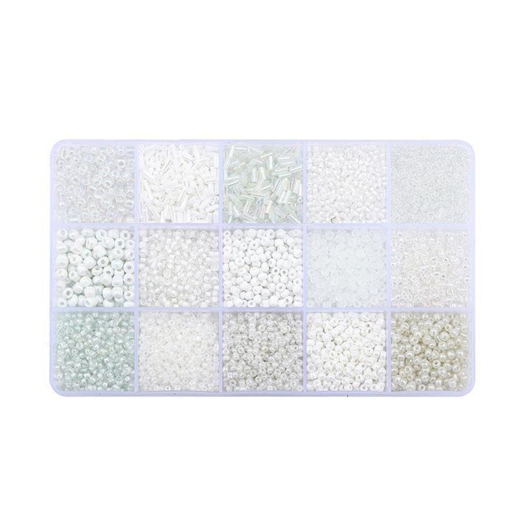 15-Fächer-Set mit Perlen, Pailletten und Imitationperlen, Für DIY-Perlenarbeiten, Kinderbeutel, Stickerei und Kleiderdekoration.