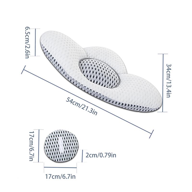 Lumbar Pillow Quick Rebound Improve Spinal Posture Sleeping 3D Extended Buckwheat Hull Lumbar Functional Pillow Bedroom Supply