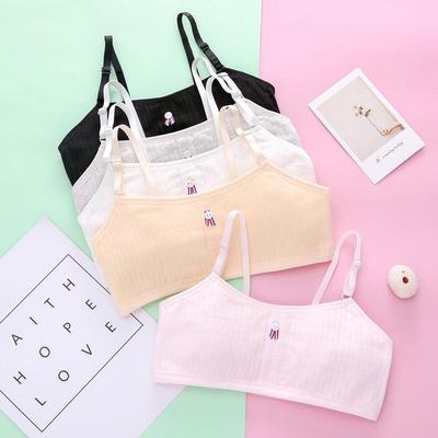 Girls' Breathable Cotton Training Bra for School - Anti-Exposure Camisole Vest