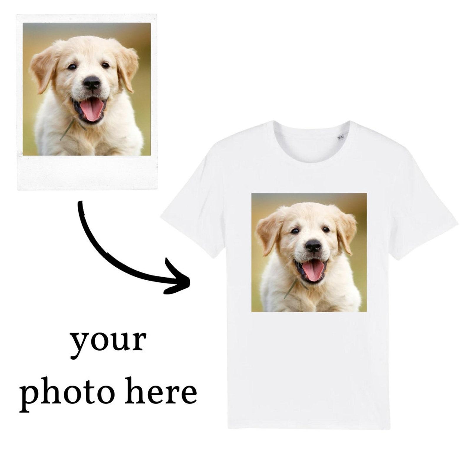 Personalised Custom T-Shirt Any Image or Text Printed White and Black - Personalised T-Shirt Gift - Soft Ringspun Cotton T-Shirt M